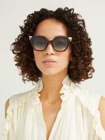 Thumbnail for your product : Fendi Havana Tortoiseshell Acetate Cat Eye Sunglasses - Womens - Brown