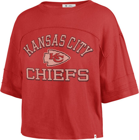 Kansas City Chiefs Half Moon '47 Stevie Crop Tee Womens - ShopStyle
