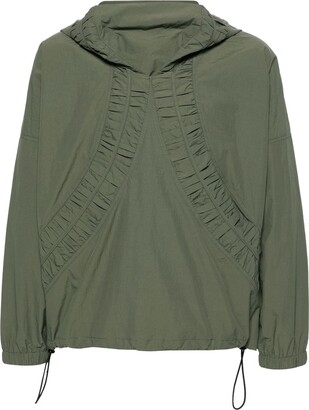 SAGE NATION Green Fossil Smocked Anorak - ShopStyle Outerwear