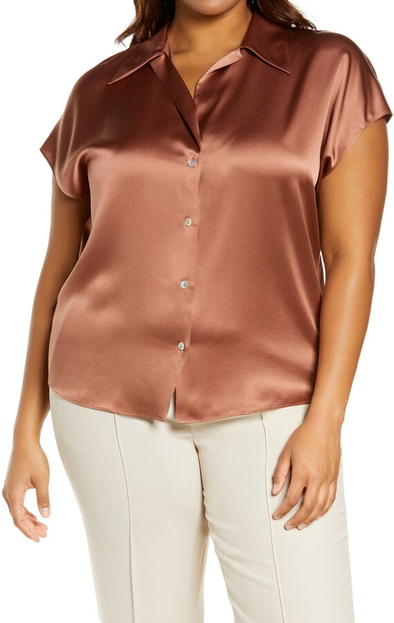 Plus Size Silk Tops | Shop the world's ...