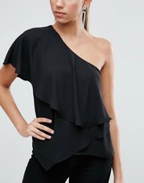 Thumbnail for your product : ASOS One Shoulder Tiered Top