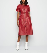 Thumbnail for your product : New Look Urban Bliss Coated Leather-Look Dress