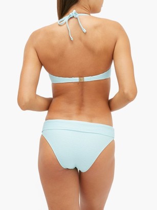 Heidi Klein Marseille Folded-waist Ribbed Bikini Briefs - Light Blue