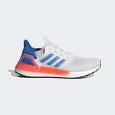 red white and blue adidas trainers