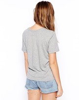 Thumbnail for your product : ASOS T-Shirt with Eyelash Lace Layer