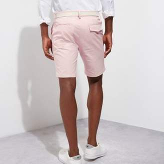 River Island Mens Pink belted chino shorts