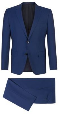 Hugo Boss Huge/Genius Slim Fit, Italian Wool Suit 34R Blue