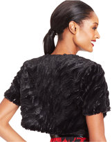 Thumbnail for your product : Marina Sequined Faux-Fur Bolero