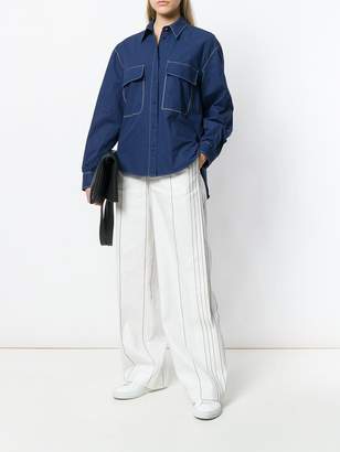 Cédric Charlier high rise palazzo trousers