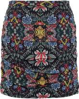 Thumbnail for your product : Rebecca Minkoff Adalynn Ruched Floral-print Georgette Mini Skirt