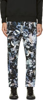 Thumbnail for your product : MSGM Blue Marbled Print Lounge Pants