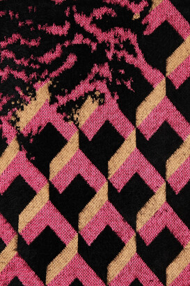 Diane von Furstenberg Afsana brushed jacquard-knit scarf