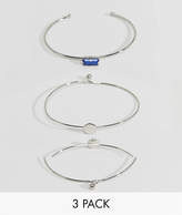 Thumbnail for your product : ASOS Pack of 3 Stone and Shape Cuff Bracelets