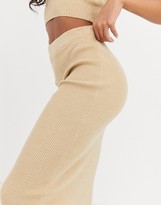 Thumbnail for your product : ASOS DESIGN two-piece structured knit midi skirt