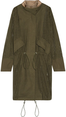 3.1 Phillip Lim Oversized satin-trimmed broderie anglaise cotton parka