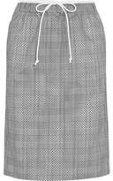 Thumbnail for your product : Sacai Laser-Cut Prince Of Wales Checked Jacquard And Cotton-Poplin Midi Skirt