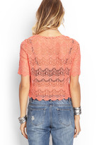 Thumbnail for your product : Forever 21 Boxy Scalloped Lace Top