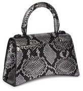 Thumbnail for your product : Balenciaga XS Hourglass Snakeskin-Embossed Leather Top Handle Bag