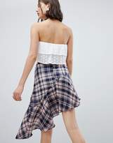 Thumbnail for your product : Vero Moda Check Ruffle Hem Skirt