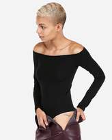 Thumbnail for your product : Express Off The Shoulder Thong Bodysuit
