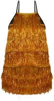 Thumbnail for your product : PrettyLittleThing Gold Tinsel Trim Playsuit
