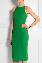 Thumbnail for your product : Roland Mouret Abersley waffle-knit crepe-paneled cotton-blend dress