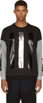 Thumbnail for your product : Miharayasuhiro Black Graphic Stripe Sweatshirt