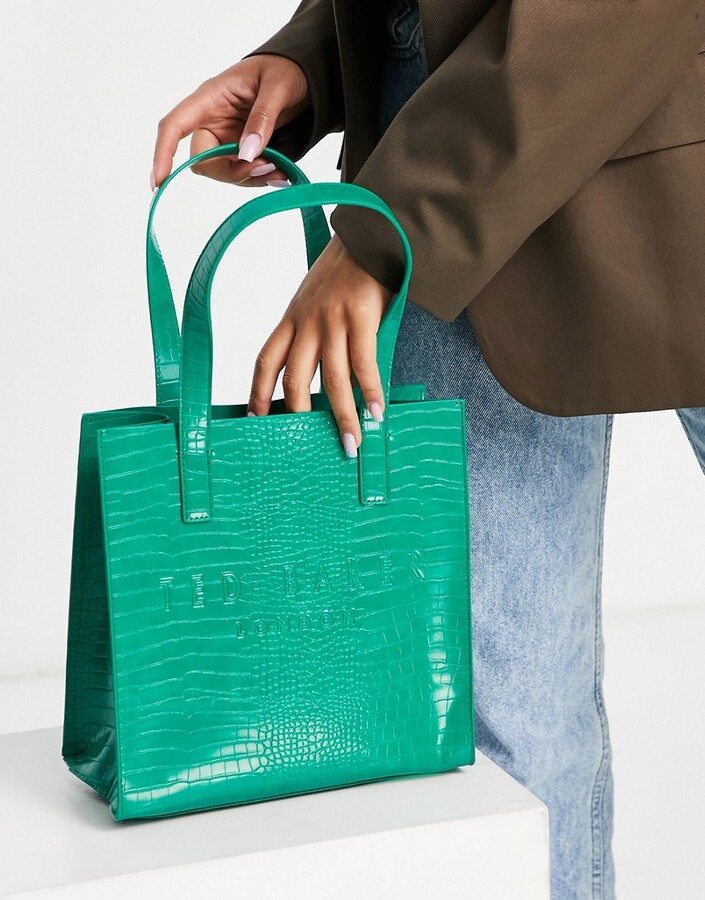 Ted Baker Reptcon tote bag in emerald green - ShopStyle