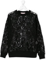 Thumbnail for your product : Nunzia Corinna TEEN floral lace sweatshirt