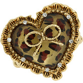 Thumbnail for your product : Betsey Johnson Dot Dot Dot Heart W/ Bow Ring