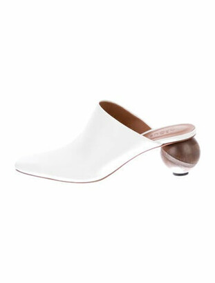 Neous Leather Mules White - ShopStyle