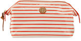 Thumbnail for your product : Tory Burch Striped Frame-Top Cosmetic Case, Red
