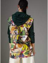 Thumbnail for your product : Burberry Sleeveless Archive Scarf Print Stretch Cotton Shirt