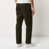 Thumbnail for your product : River Island Mens Khaki wide leg trousers