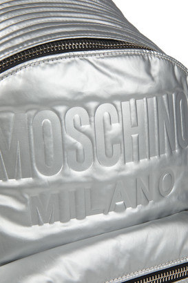 Moschino Embossed Metallic Shell Backpack