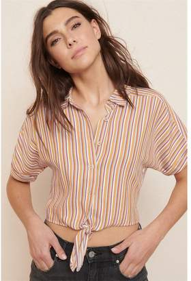 Garage Knot Front Shirt - FINAL SALE Multicolor Stripe
