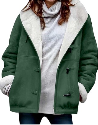 Womens Fleece Jackets Full Zip Longer Length | Women'S Winter Coats With Hood Solid Color Drawstring Trench Coats For Women Long Soft Comfortable - View #10