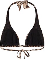 Thumbnail for your product : Dolce & Gabbana Leopard-Print Triangle Bikini Top