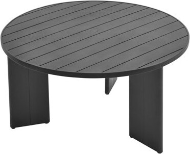Modway Tahoe Round Outdoor Patio Aluminum Dining Table In Gray