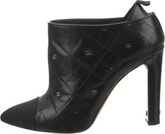 Chanel Lambskin Crystal Embellishments Boots - ShopStyle