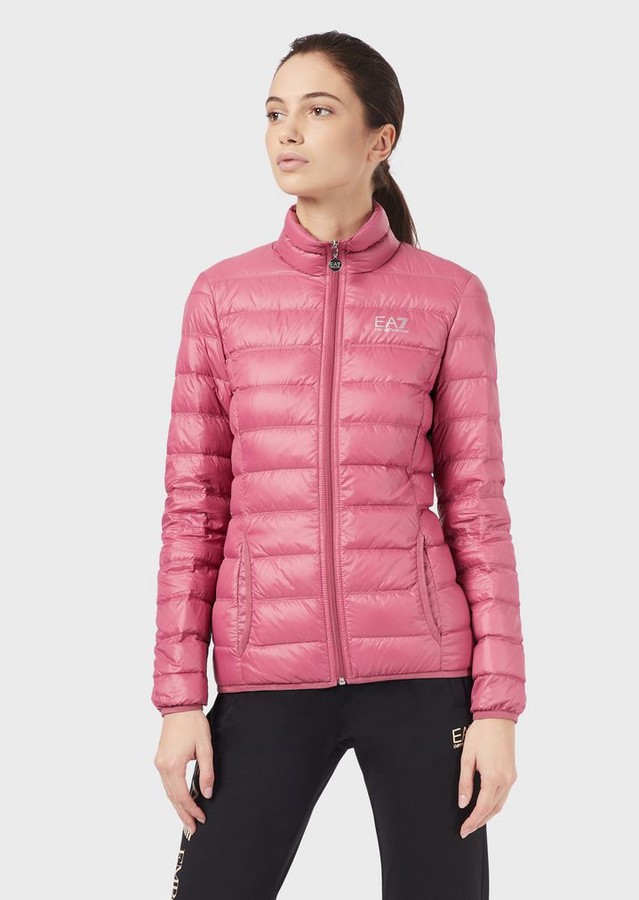 ea7 quilted down jacket