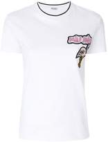 Miu Miu Flamingo embroidered T-shirt 