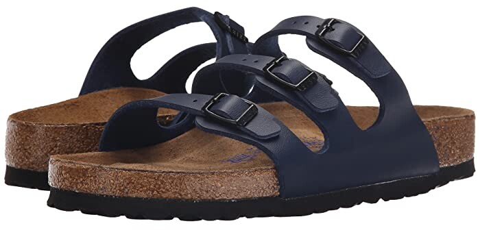navy clog sandals