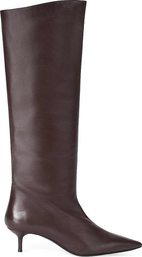Women's Sebastian 50MM Leather Knee-High Boots - Espresso - Size 5