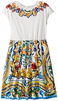Thumbnail for your product : Dolce & Gabbana Kids Escape Maiolica Flared Dress (Big Kids)