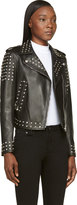 Thumbnail for your product : Versace Black Leather Jacket With Silver Studs