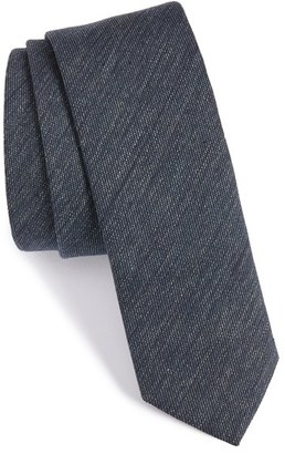 BOSS Men's Solid Cotton & Silk Skinny Tie