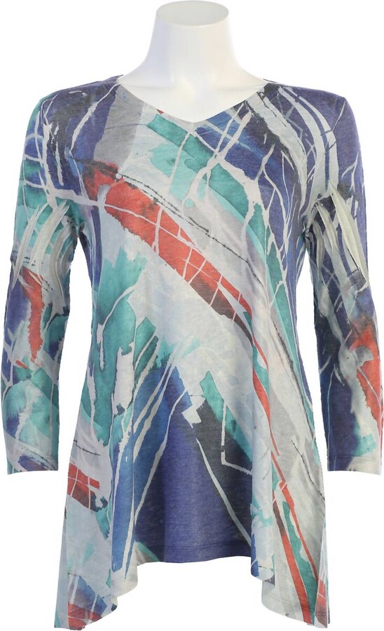 Jess & Jane Women's Kairos Light Weight Knit Top In Multi