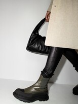 Thumbnail for your product : Alexander McQueen Khaki Tread Slick Leather Chelsea Boots