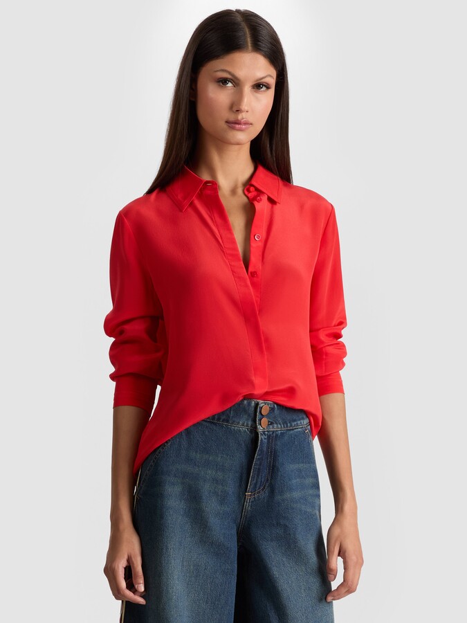 Alice + Olivia Willa Silk Blouse
